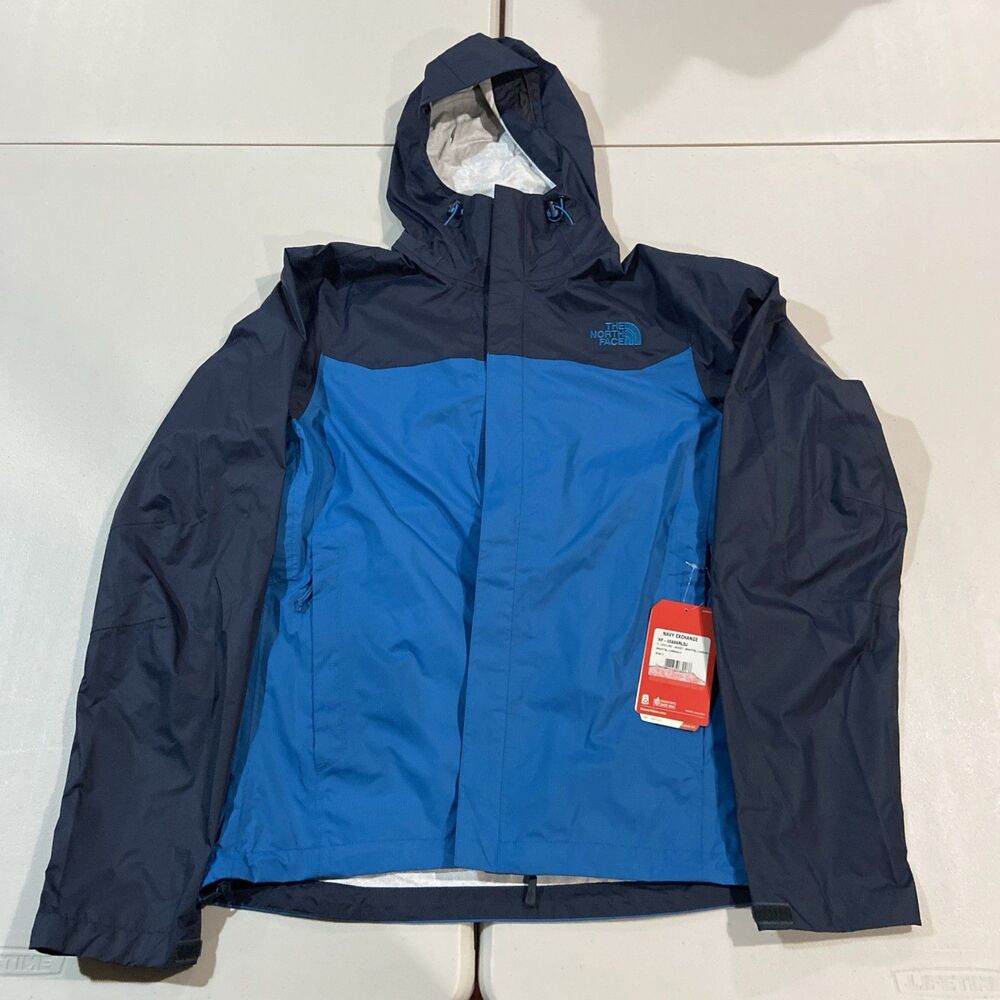 The North Face Venture Jacket Men's Small Blue Hooded Windbreaker New - Picture 1 of 10